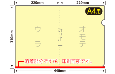 A4クリアファイルバリアブルファイル(可変印刷)