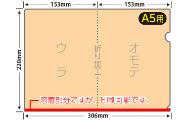 A5クリアファイル2種同時発注