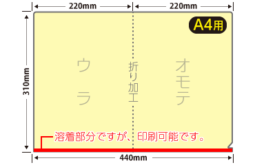 A4クリアファイル 指ぬきなし